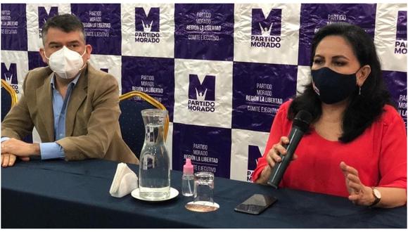 Exapepista fue presentada en Trujillo como militante del Partido Morado y explicó su decisión de afiliarse al partido de Julio Guzmán.
