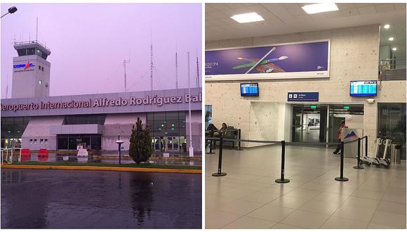 El aeropuerto Rodríguez Ballón suspende vuelos por densa neblina