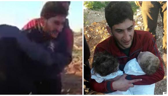 ​Siria: padre y su dramática despedida a sus gemelos tras ataque químico (VIDEO)