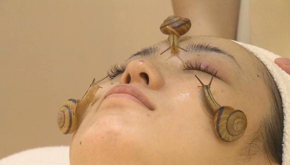 Compañía ofrece tratamiento faciales con caracoles vivos 