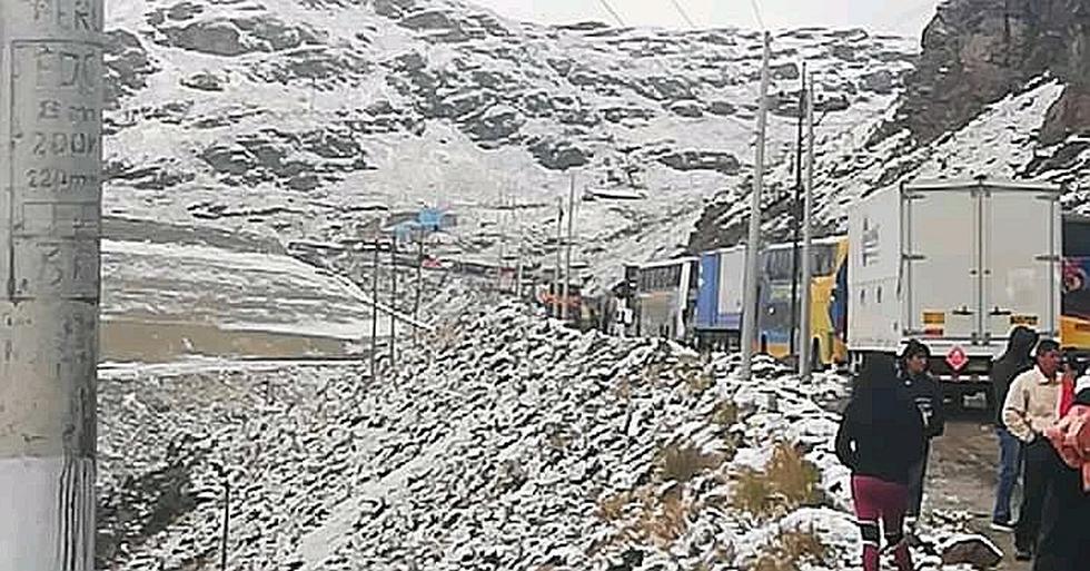 Ticlio: Pase restringido en la Carretera Central debido a intensa nevada (FOTOS)