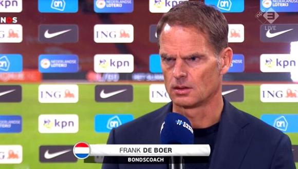 Frank de Boer terminó con cara de pocos amigos tras su debut con Países Bajos