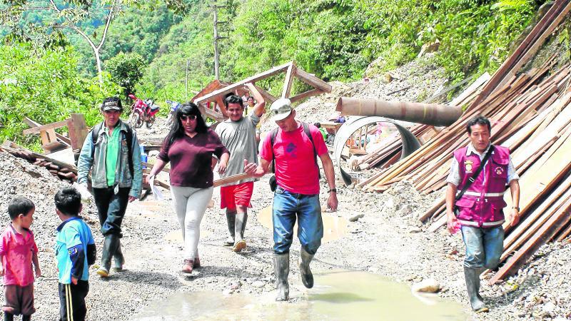200 peligran en Tunqui ante posible deslizamiento 