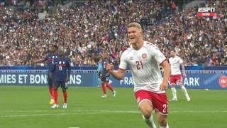 Francia vs. Dinamarca: Cornelius se luce con gran resolución para el 1-1 en la Nations League (VIDEO)