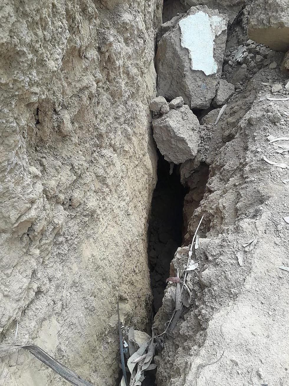 Falla geológica hunde toda una cuadra de un distrito de Huánuco (VIDEO y FOTOS)