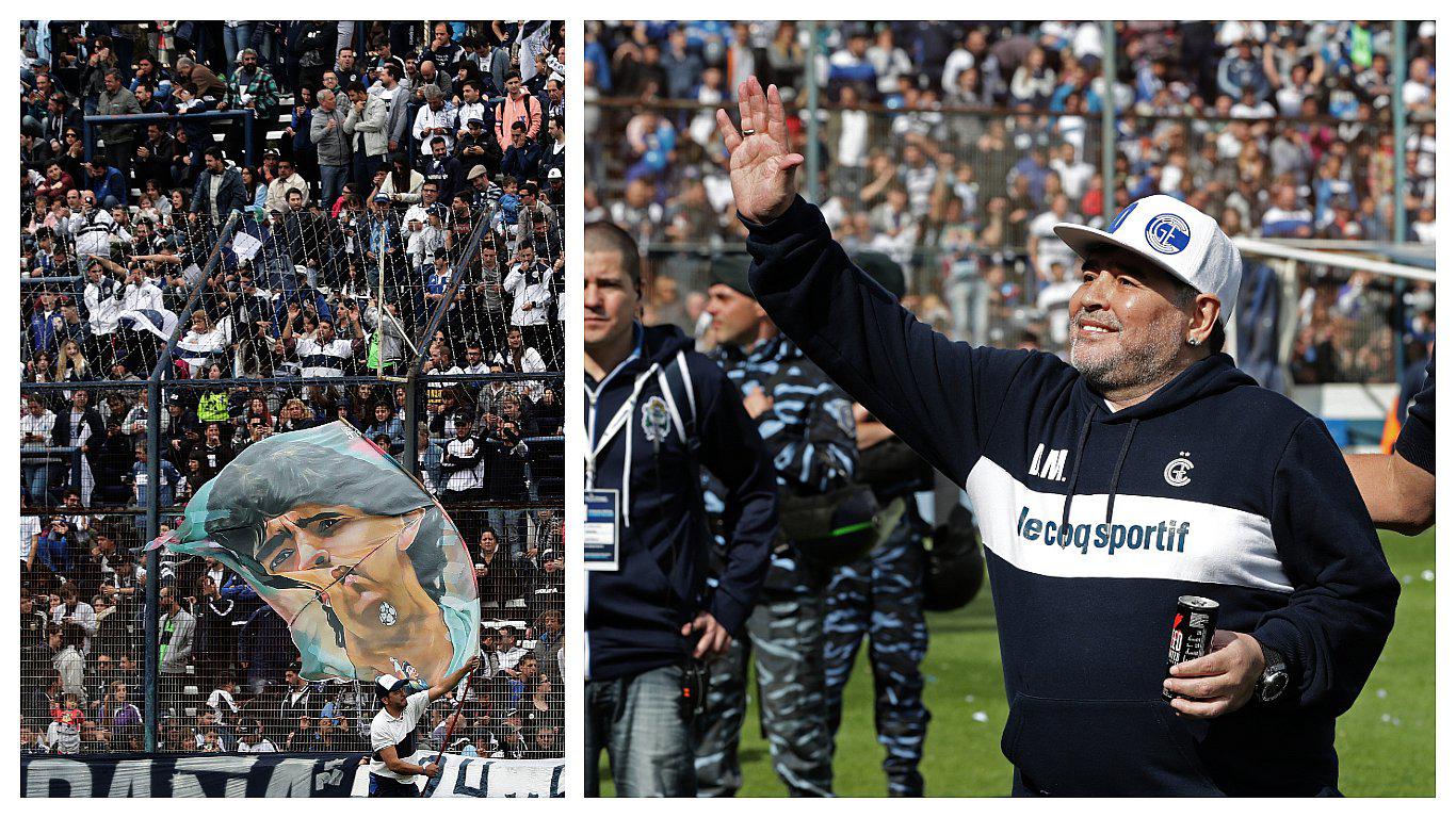 ​Diego Maradona y su emocionante ingreso a la cancha de Gimnasia y Esgrima La Plata (VIDEO)