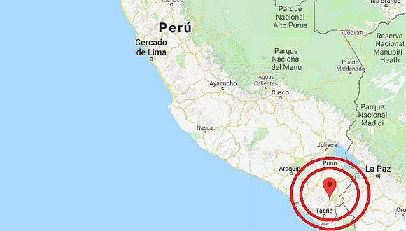 ​Tacna: sismo de magnitud 4.7 se registró esta noche