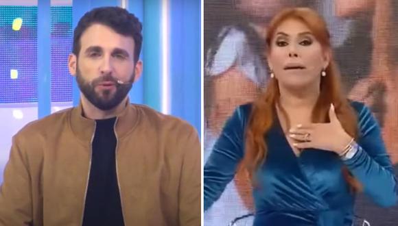 La presentadora del programa "Magaly TV La Firme" cuestionó las declaraciones de González sobre la exesposa del futbolista Rodrigo Cuba. (FOTO: composición/captura Willax/ATV)