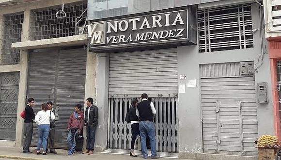 Hampones ingresan a Notaria Vera Mendez haciendo un forado y se llevan la caja fuerte