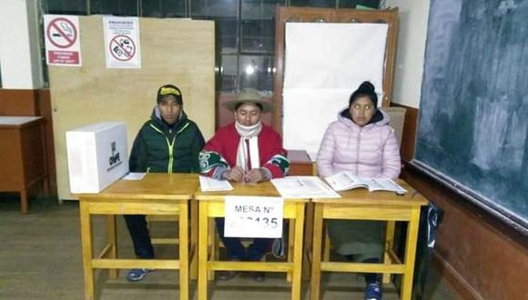 Primera mesa de votación en todo el país se instaló a las 2:30 de la madrugada en Puno (GEC)