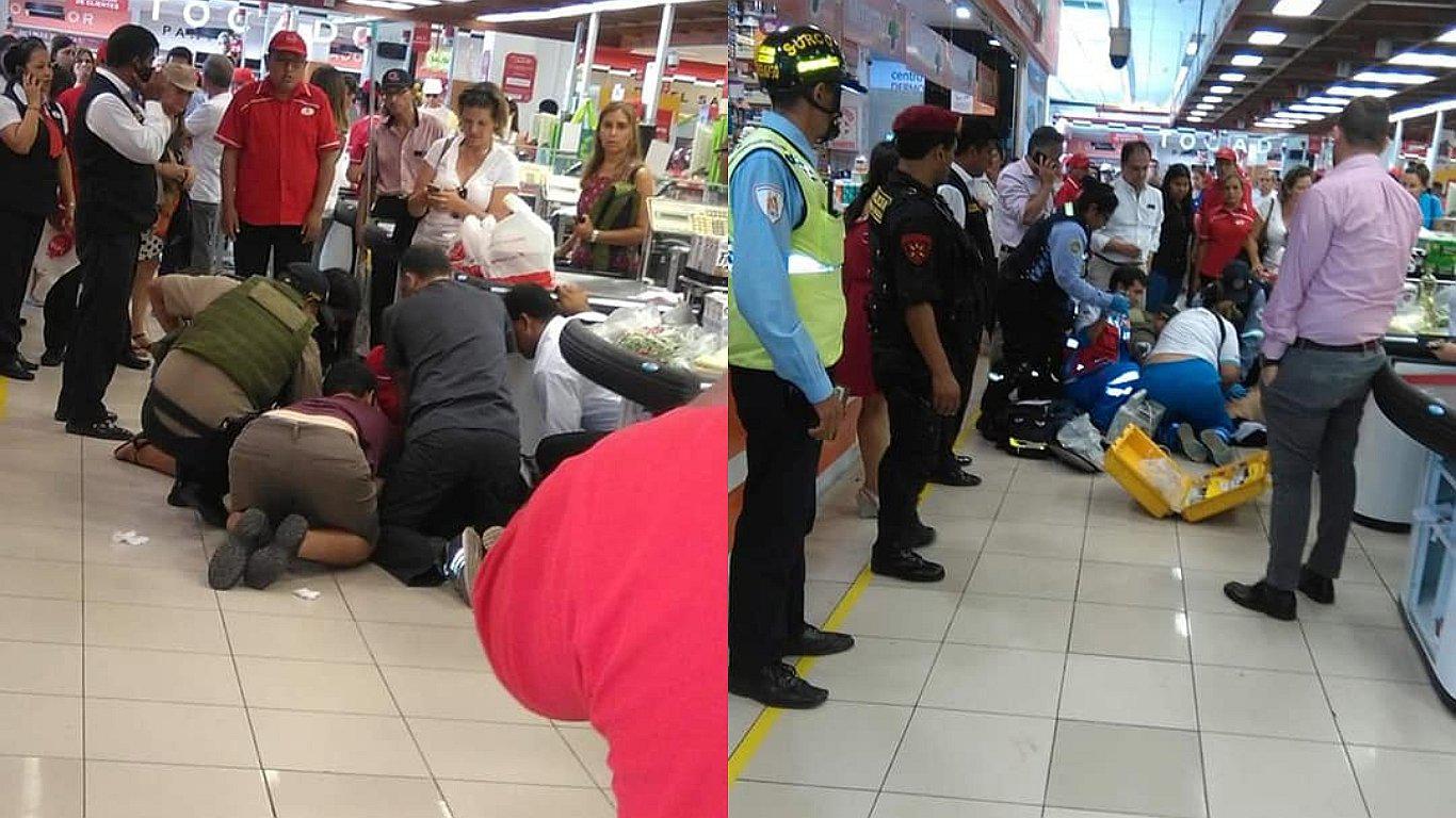 Surco: hombre falleció dentro de conocido supermercado de Chacarilla 