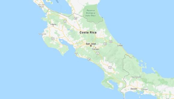 Sismo de magnitud 6 sacude costa del Pacífico de Costa Rica. (Google Maps).
