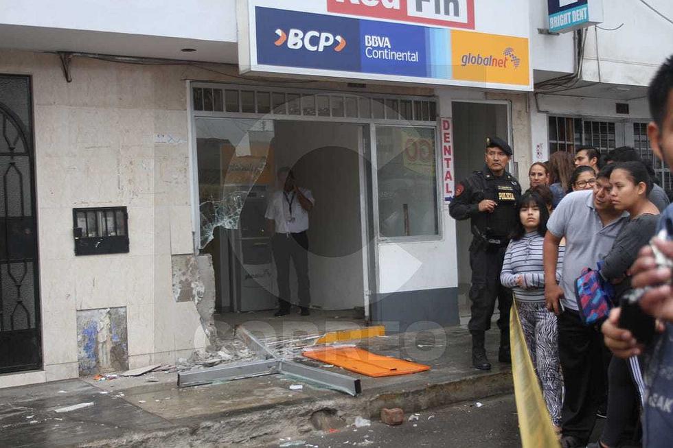 Detienen a delincuentes que arrastraron cajero automático en San Martín de Porres│VIDEO 