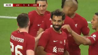 Mohamed Salah marca el 2-0 en el Liverpool vs. Crystal Palace