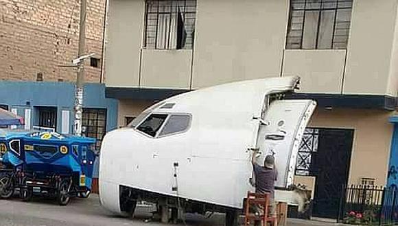 ​Pueblo Libre: cabina de avión ubicada en patio de vivienda generó impacto en usuarios