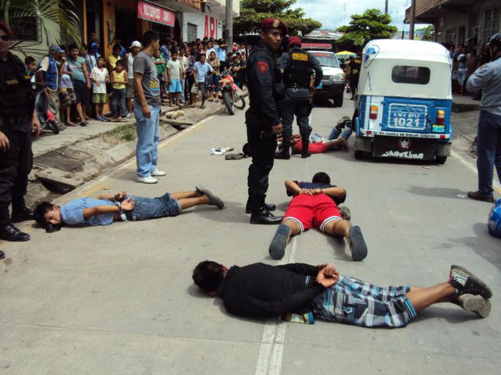 FOTOS: Capturan a banda de asaltantes en Tingo María