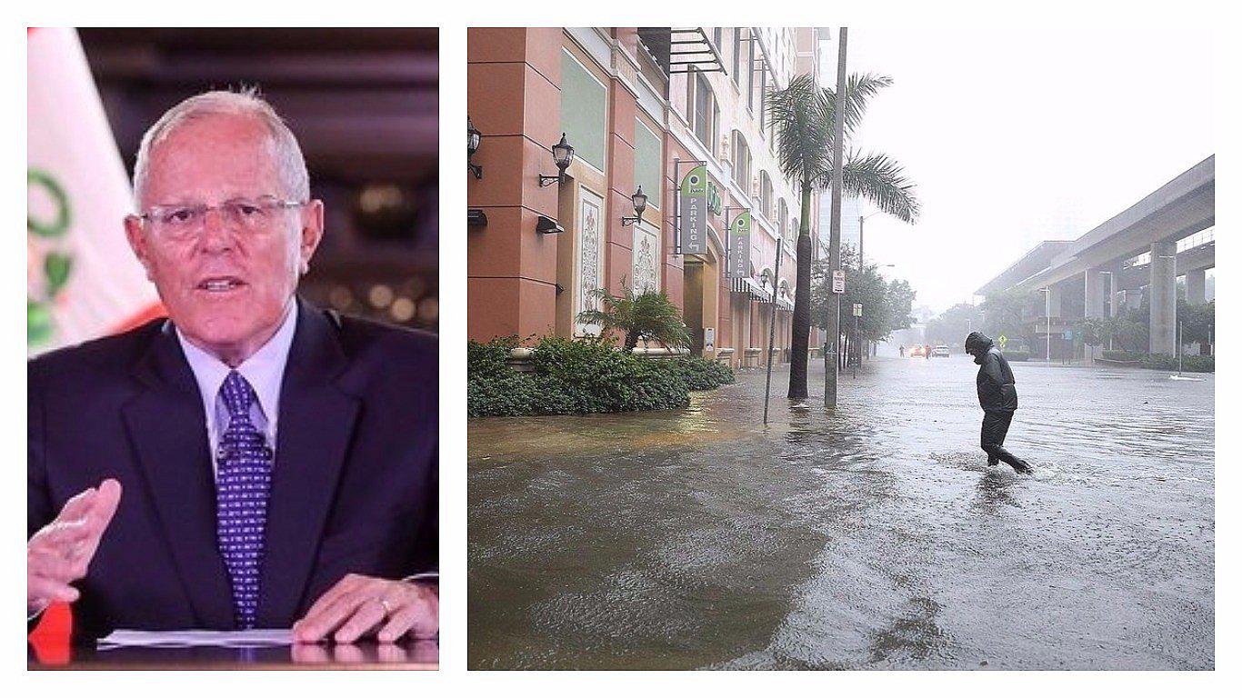 Huracán Irma: PPK expresa "su apoyo" a los compatriotas afectados en Florida