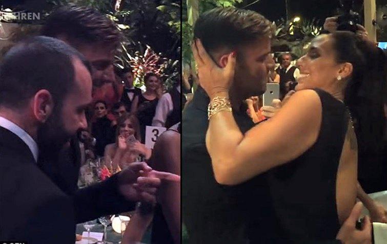 ​Ricky Martin besó a brasileña que pagó 90 mil dólares (VIDEO)