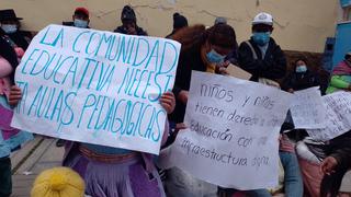 Con protesta, exigen al Gobierno Regional de Huancavelica cumpla con la construcción de 12 jardines en Yauli