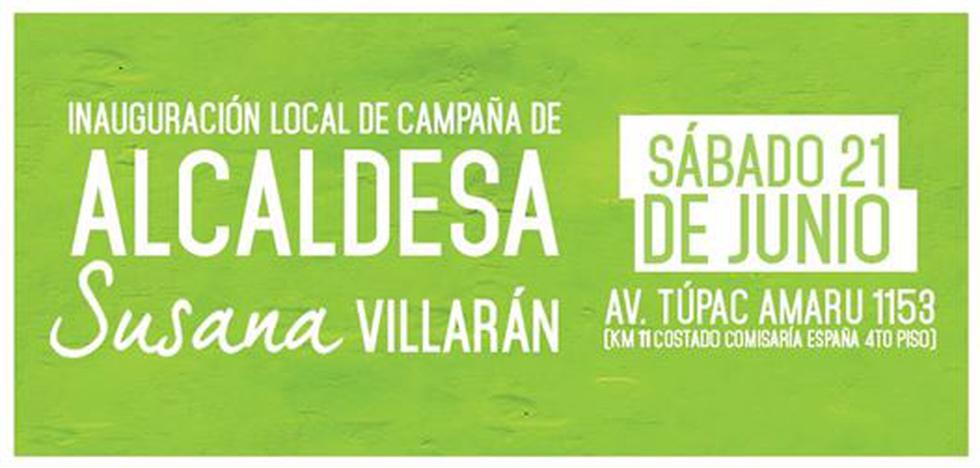 Susana Villarán realizará su campaña desde Comas