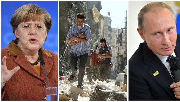 Angela Merkel califica de "vergüenza" el apoyo de Rusia al régimen sirio
