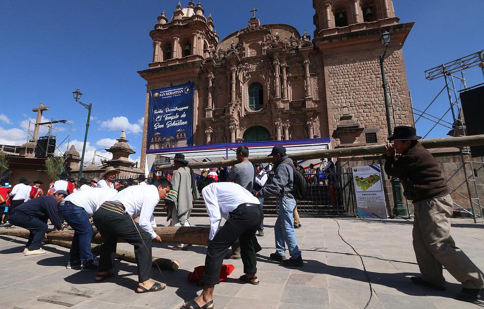 Ayllus y panacas del Cusco se juntan para reconstruir el Templo de San Sebastián (FOTOS)