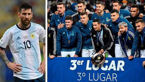 Lionel Messi menospreció medalla de bronce y no apareció en foto grupal (FOTOS)