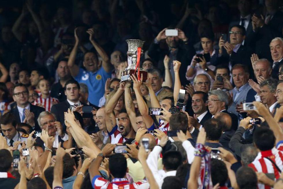 Así celebró el Atlético de Madrid la Supercopa de España