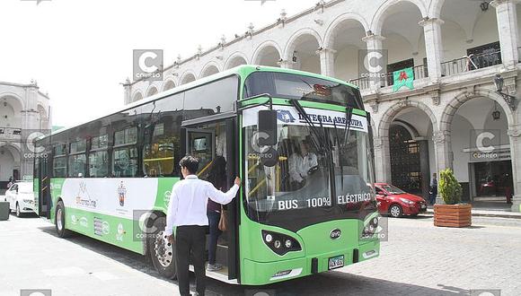 Firma exigía compra de buses que operan con diésel. Alcalde de Arequipa refirió que 25 buses propulsados por electricidad operaran a fin de año en la ciudad. (Foto: GEC)