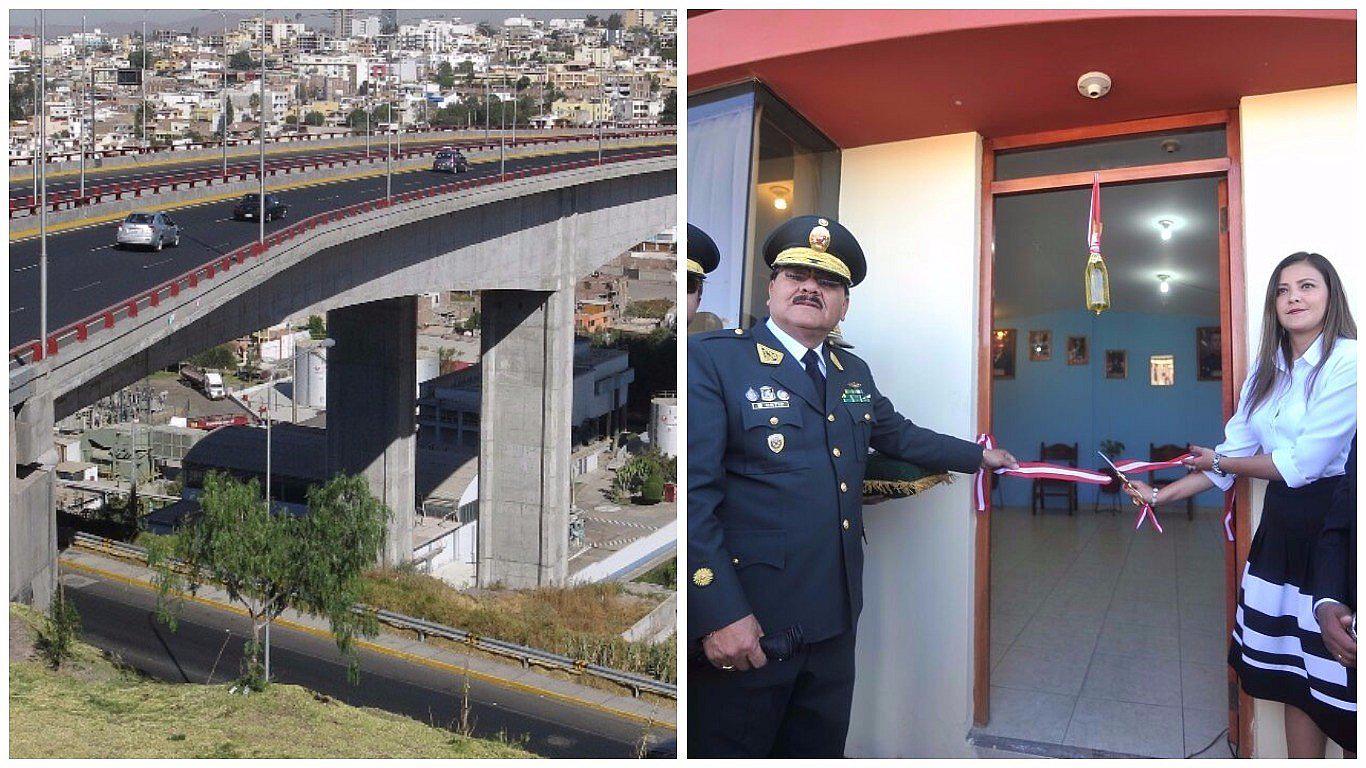 ​Policías instalan puesto de auxilio rápido cerca al puente Chilina