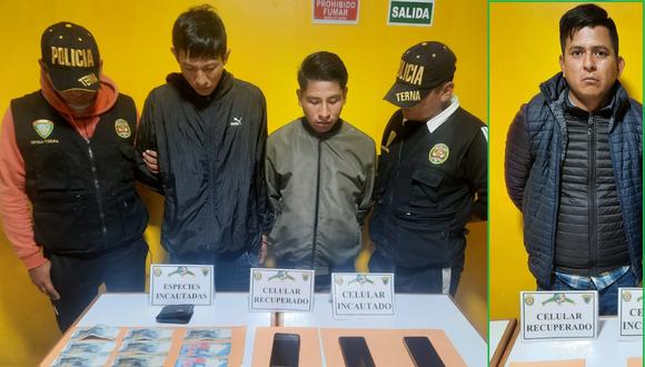 Policías de Grupo Terna intervinieron a los tres varones y recuperaron celulares robados