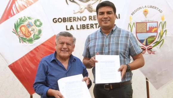 Municipalidad Provincial de Trujillo y Gobierno Regional de La Libertad firman convenio para mejorar vías de acceso a la ciudad.