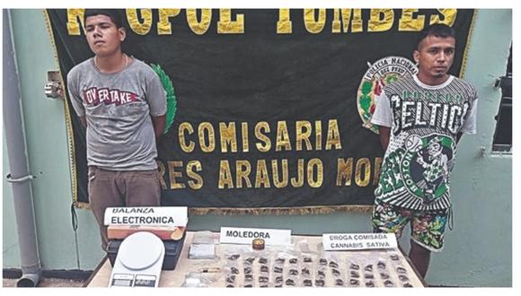 Durante operativo en el centro poblado Andrés Araujo. Ambos fueron llevados a la sede del Área de Antidrogas.
