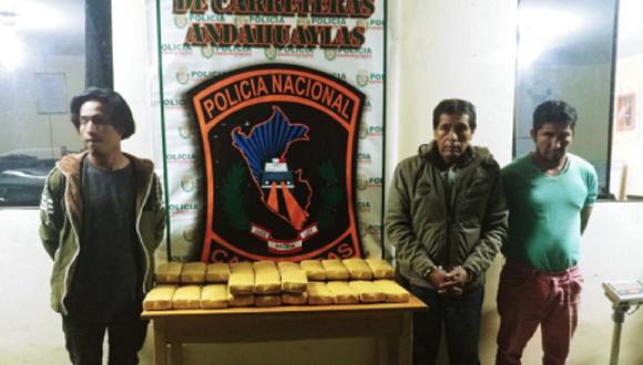 ​Apurímac: Detienen a tres sujetos que trasladaban droga de alta pureza