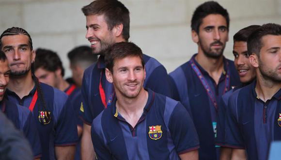 Israel: Messi, Piqué, Iniesta y Xavi visitaron a niños con cáncer