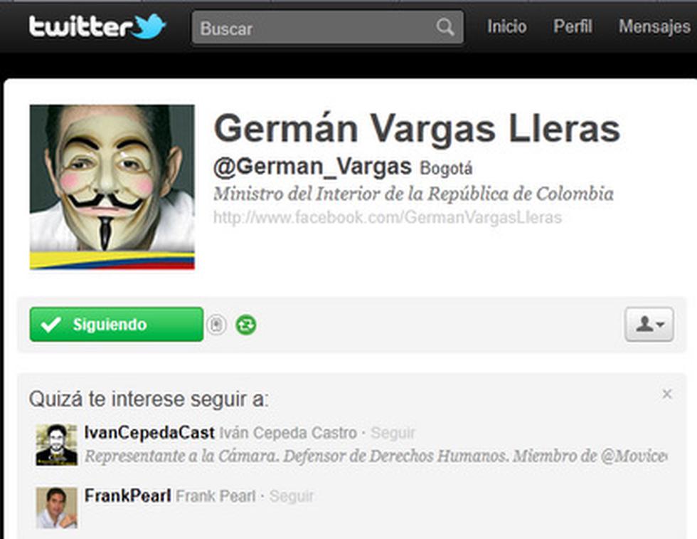 Anonymous ataca web de ministerio chileno y Twitter de funcionario colombiano