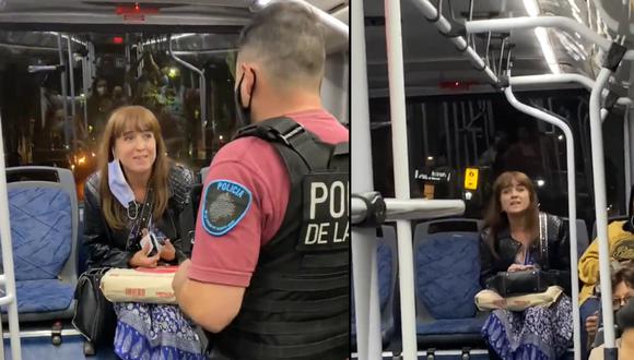 Mujer protagonizó incidente en un autobús en Argentina al negarse a utilizar mascarilla. (Foto: Captura de video)