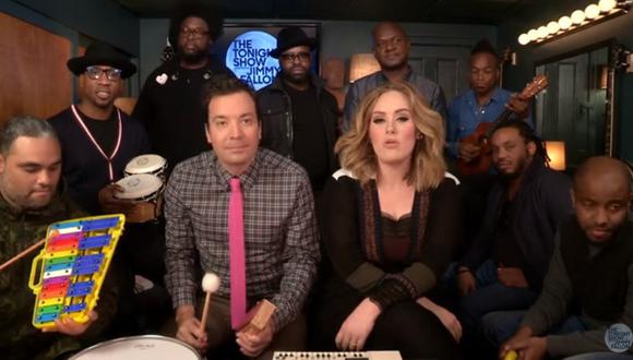 ​YouTube: Adele hizo esta particular versión de Hello con Jimmy Fallon