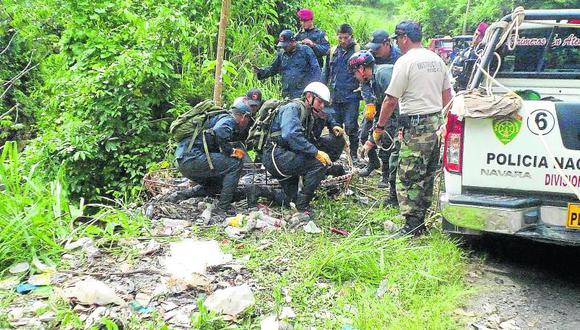 Policías rescatan dos cuerpos de orillas del río Huallaga 