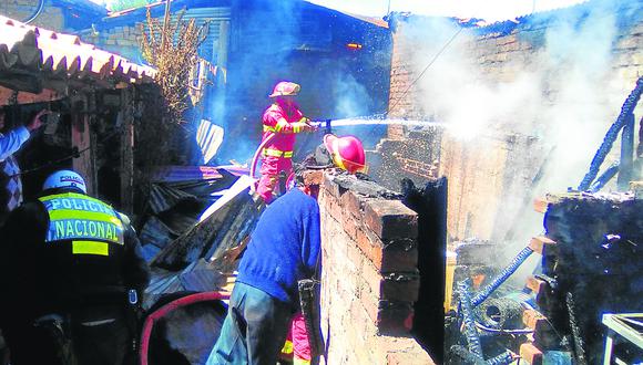  Jauja: Incendio destruye la casa de un bombero