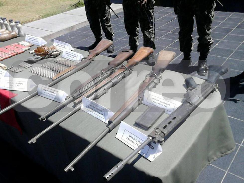 Encuentran armas abandonadas que serían de Sendero Luminoso