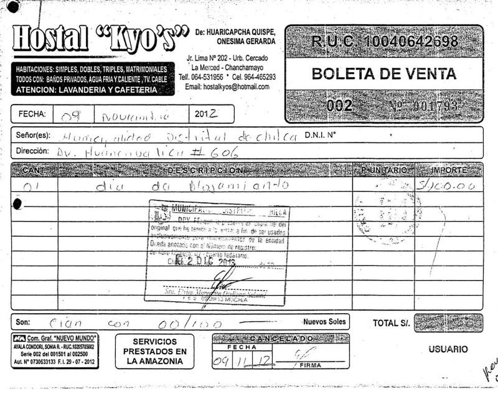 Regidor habría falsificado boletas de viáticos 