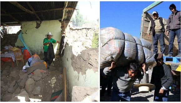Sismo en Arequipa: terminó la etapa de asistencia a los pobladores de Caylloma