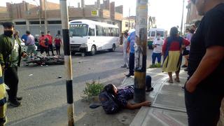 Tacna: Motociclista ebrio causa choque con bus de la ruta 1