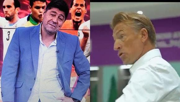 'Checho' Ibarra sufrió con este video en que el entrenador de Arabia Saudita motiva a sus jugadores en el choque ante Argentina. (Latina TV / Twitter)