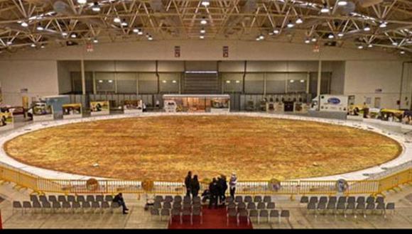 La pizza más grande del mundo mide 40 metros de diámetro