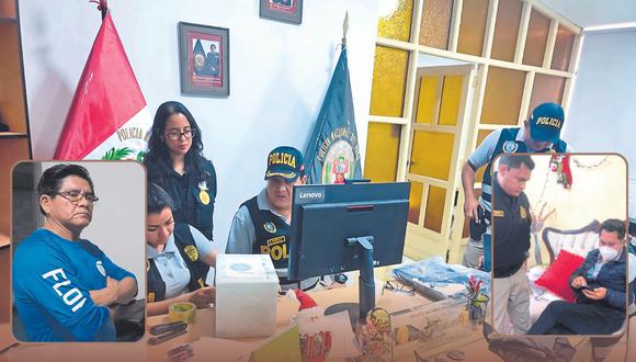 Por disposición del Sexto Juzgado de Investigación Preparatoria Nacional, se allanó la casa y oficina del jefe de la Región Policial de Piura, general PNP Edward Espinoza. En tanto, en Lima, fue detenido el jefe del Frente Policial de Tumbes, general PNP Nicasio Zapata Suclupe.