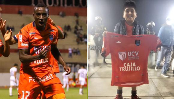 El goleador del cuadro “poeta” le regaló su camiseta tras marcar los dos tantos en el triunfo ante Universidad San Martín por 2 a 0, jugado en el Estadio Mansiche.