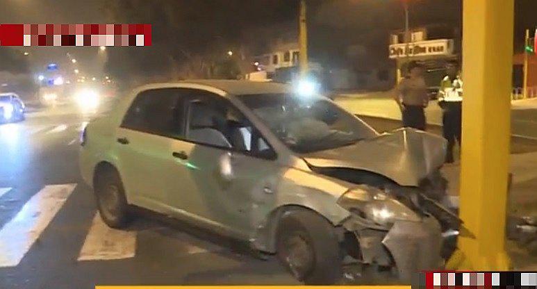 Surco: Hombre salvó de morir tras aparatoso choque en avenida Los Próceres (VIDEO)