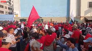 Manifestantes recorren el Centro de Lima en protesta contra el gobierno de Dina Boluarte